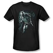Batman Dark Knight Rises Batman Rain Black T-Shirt
